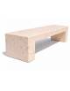 PANCHINA RETTANGOLARE MONOBLOCCO IN CEMENTO, SOSTEGNI SPESSORE CM 19 - COLORE BIANCO TRAVERTINO - CM 200X50X50H - Conforme CAM