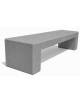 PANCHINA RETTANGOLARE MONOBLOCCO IN CEMENTO, SOSTEGNI SPESSORE CM 19 - COLORE GRIGIO PIETRA - CM 220X60X50H - Conforme ai CAM