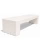PANCHINA RETTANGOLARE MONOBLOCCO IN CEMENTO, SOSTEGNI SPESSORE CM 19 - COLORE BIANCO PIETRA - CM 220X60X50H - Conforme ai CAM