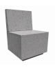 PANCHINA QUADRATA CON SCHIENALE IN CEMENTO CALCESTRUZZO - COLORE GRIGIO PIETRA - CM 60x60x85H - Conforme ai CAM