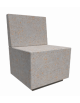 PANCHINA QUADRATA CON SCHIENALE IN CEMENTO CALCESTRUZZO - COLORE GRIGIO TRAVERTINO - CM 60x60x85H - Conforme ai CAM