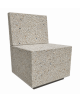 PANCHINA QUADRATA CON SCHIENALE IN CEMENTO CALCESTRUZZO - COLORE GRIGIO SABBIATO - CM 60x60x85H  - Conforme ai CAM