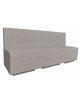 PANCHINA RETTANGOLARE CON SCHIENALE IN CEMENTO CALCESTRUZZO - COLORE GRIGIO TRAVERTINO - cm 200x60x85h - Conforme ai CAM