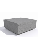 Panchina quadrata monoblocco in cemento calcestruzzo - colore Grigio pietra - cm 100x100x45h - Conforme ai CAM
