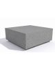 Panchina quadrata monoblocco in cemento calcestruzzo - colore Grigio pietra - cm 100x100x45h - Conforme ai CAM
