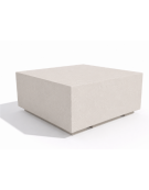 Panchina quadrata monoblocco in cemento calcestruzzo - colore Bianco pietra - cm 100x100x45h - Conforme ai CAM
