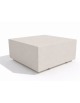 Panchina quadrata monoblocco in cemento calcestruzzo - colore Bianco pietra - cm 100x100x45h - Conforme ai CAM