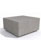 Panchina quadrata monoblocco in cemento calcestruzzo - colore Grigio travertino - cm 100x100x45h - Conforme ai CAM