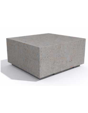 Panchina quadrata monoblocco in cemento calcestruzzo - colore Grigio travertino - cm 100x100x45h - Conforme ai CAM