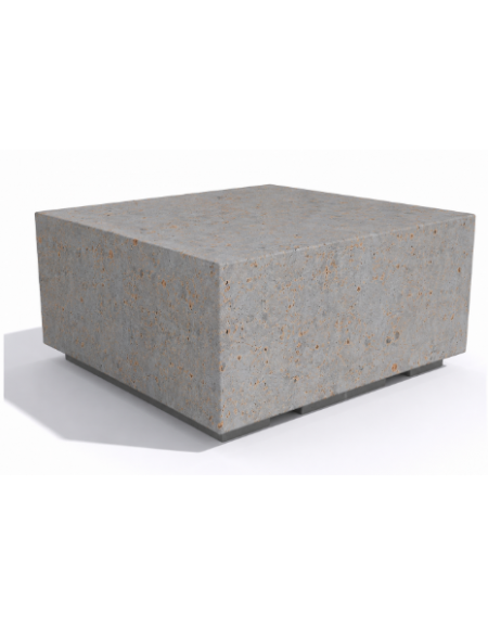Panchina quadrata monoblocco in cemento calcestruzzo - colore Grigio travertino - cm 100x100x45h - Conforme ai CAM