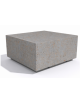 Panchina quadrata monoblocco in cemento calcestruzzo - colore Grigio travertino - cm 100x100x45h - Conforme ai CAM
