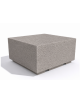 Panchina quadrata monoblocco in cemento calcestruzzo - colore Bianco sabbiato - cm 100x100x45h - Conforme ai CAM