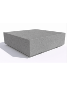 Panchina quadrata monoblocco in cemento calcestruzzo - colore Grigio pietra - cm 140x140x45h - Conforme ai CAM