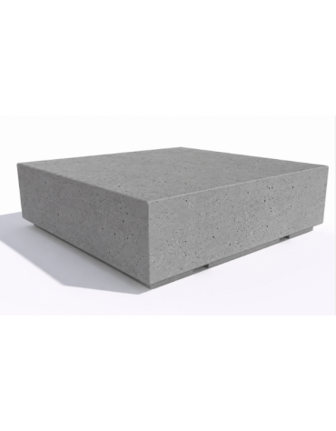 Panchina quadrata monoblocco in cemento calcestruzzo - colore Grigio pietra - cm 140x140x45h - Conforme ai CAM