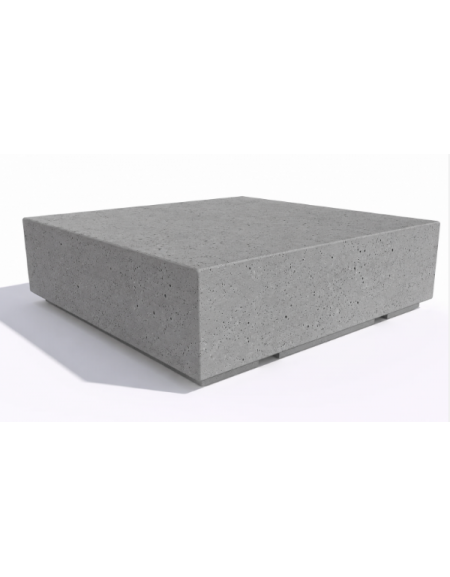Panchina quadrata monoblocco in cemento calcestruzzo - colore Grigio pietra - cm 140x140x45h - Conforme ai CAM