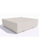 Panchina quadrata monoblocco in cemento calcestruzzo - colore Bianco pietra - cm 140x140x45h - Conforme ai CAM