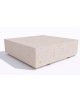 Panchina quadrata monoblocco in cemento calcestruzzo - colore Bianco travertino - cm 140x140x45h - Conforme ai CAM