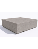 Panchina quadrata monoblocco in cemento calcestruzzo - colore Bianco sabbiato - cm 140x140x45h - Conforme ai CAM