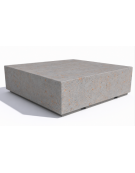 Panchina quadrata monoblocco in cemento calcestruzzo - colore Grigio travertino - cm 140x140x45h - Conforme ai CAM