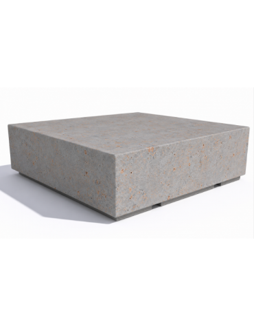Panchina quadrata monoblocco in cemento calcestruzzo - colore Grigio travertino - cm 140x140x45h - Conforme ai CAM