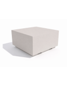 PANCHINA QUADRATA MONOBLOCCO IN CEMENTO CALCESTRUZZO - COLORE BIANCO PIETRA - CM 60x60x45H - Conforme ai CAM