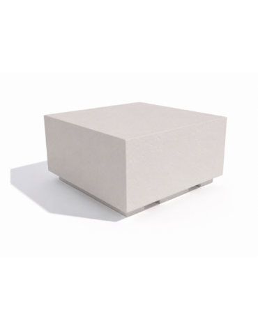 PANCHINA QUADRATA MONOBLOCCO IN CEMENTO CALCESTRUZZO - COLORE BIANCO PIETRA - CM 60x60x45H - Conforme ai CAM