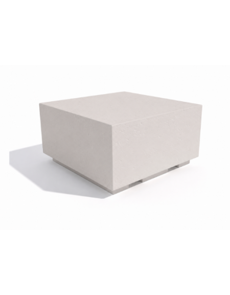 PANCHINA QUADRATA MONOBLOCCO IN CEMENTO CALCESTRUZZO - COLORE BIANCO PIETRA - CM 60x60x45H - Conforme ai CAM