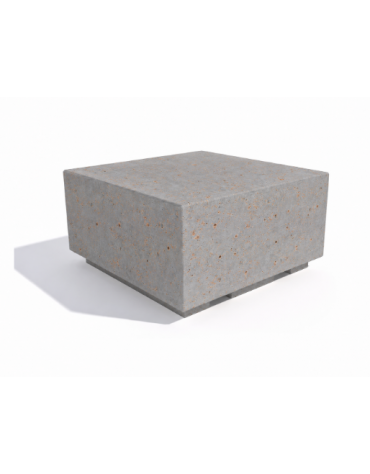 PANCHINA QUADRATA MONOBLOCCO IN CEMENTO CALCESTRUZZO - COLORE GRIGIO TRAVERTINO - CM 60x60x45H - Conforme ai CAM