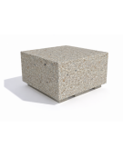 PANCHINA QUADRATA MONOBLOCCO IN CEMENTO CALCESTRUZZO - COLORE GRIGIO SABBIATO - CM 60x60x45H - Conforme ai CAM
