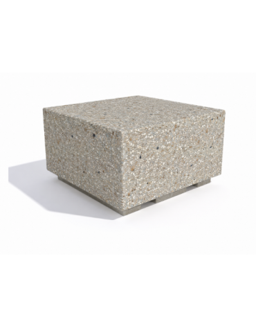 PANCHINA QUADRATA MONOBLOCCO IN CEMENTO CALCESTRUZZO - COLORE GRIGIO SABBIATO - CM 60x60x45H - Conforme ai CAM