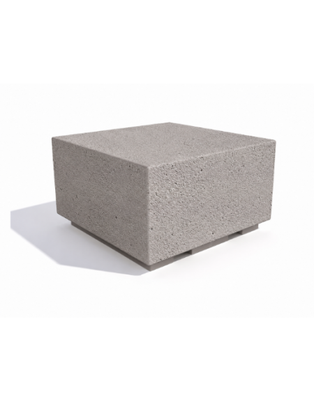 PANCHINA QUADRATA MONOBLOCCO IN CEMENTO CALCESTRUZZO - COLORE BIANCO SABBIATO - CM 60x60x45H - Conforme ai CAM