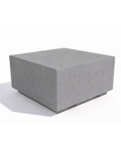Panchina quadrata monoblocco in cemento calcestruzzo - colore Grigio pietra - cm 80x80x45h - Conforme ai CAM