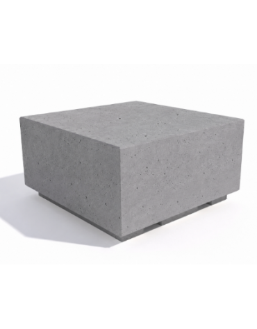 Panchina quadrata monoblocco in cemento calcestruzzo - colore Grigio pietra - cm 80x80x45h - Conforme ai CAM