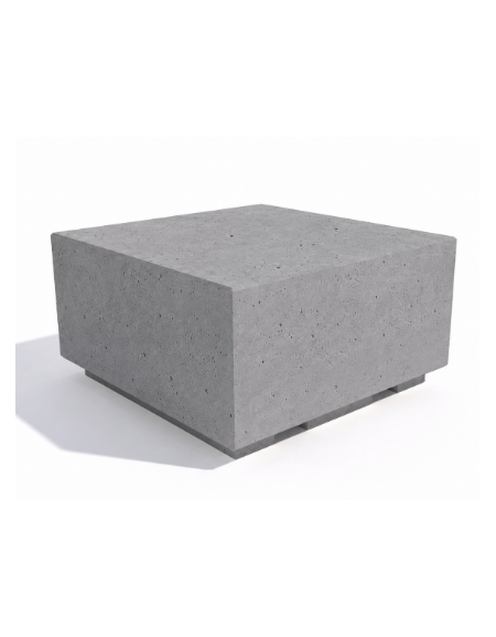 Panchina quadrata monoblocco in cemento calcestruzzo - colore Grigio pietra - cm 80x80x45h - Conforme ai CAM