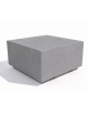 Panchina quadrata monoblocco in cemento calcestruzzo - colore Grigio pietra - cm 80x80x45h - Conforme ai CAM