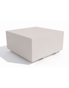 Panchina quadrata monoblocco in cemento calcestruzzo - colore Bianco pietra - cm 80x80x45h - Conforme ai CAM