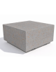 Panchina quadrata monoblocco in cemento calcestruzzo - colore Grigio travertino - cm 80x80x45h - Conforme ai CAM