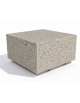 Panchina quadrata monoblocco in cemento calcestruzzo - colore Grigio sabbiato - cm 80x80x45h - Conforme ai CAM