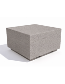 Panchina quadrata monoblocco in cemento calcestruzzo - colore Bianco sabbiato - cm 80x80x45h - Conforme ai CAM