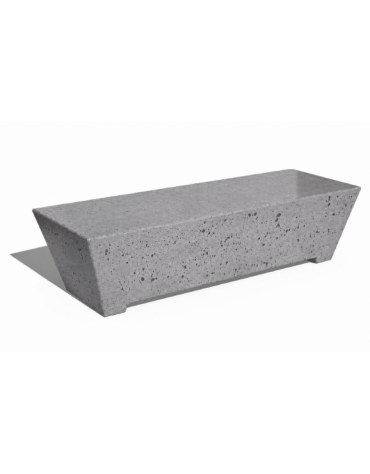 PANCHINA TRAPEZIODALE MONOBLOCCO IN CEMENTO CALCESTRUZZO - COLORE GRIGIO PIETRA - cm160x60x45h - Conforme ai CAM