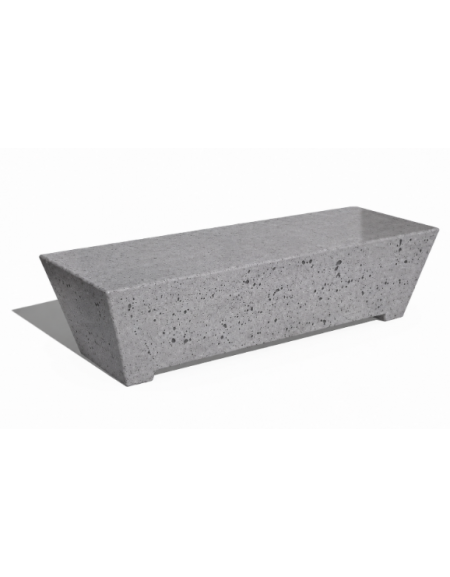 PANCHINA TRAPEZIODALE MONOBLOCCO IN CEMENTO CALCESTRUZZO - COLORE GRIGIO PIETRA - cm160x60x45h - Conforme ai CAM