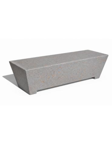 PANCHINA TRAPEZIODALE MONOBLOCCO IN CEMENTO CALCESTRUZZO - COLORE GRIGIO TRAVERTINO - cm 160x60x45h - Conforme ai CAM