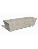 PANCHINA TRAPEZIODALE MONOBLOCCO IN CEMENTO CALCESTRUZZO - COLORE GRIGIO SABBIATO - cm 160x60x45h - Conforme ai CAM