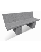 PANCHINA CON SPALLIERA IN CEMENTO CALCESTRUZZO PER ARREDO URBANO - COLORE GRIGIO PIETRA - CM 170x56x68H - Conforme ai CAM