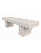 PANCHINA LINEARE PER ARREDO URBANO IN CEMENTO CALCESTRUZZO COLORE BIANCO PIETRA - CM 180x60x45h - Conforme ai CAM