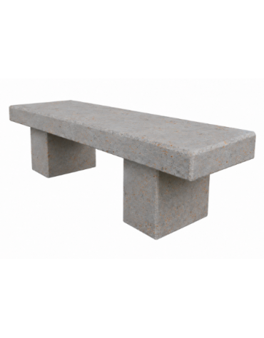 PANCHINA LINEARE PER ARREDO URBANO IN CEMENTO CALCESTRUZZO COLORE GRIGIO TRAVERTINO - CM 180x60x45h - Conforme ai CAM