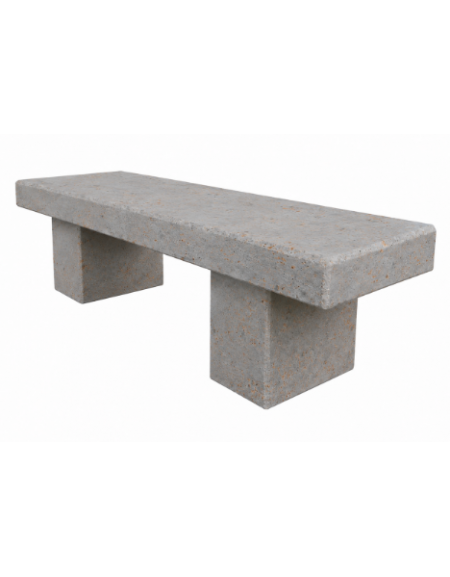 PANCHINA LINEARE PER ARREDO URBANO IN CEMENTO CALCESTRUZZO COLORE GRIGIO TRAVERTINO - CM 180x60x45h - Conforme ai CAM
