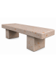 PANCHINA LINEARE PER ARREDO URBANO IN CEMENTO CALCESTRUZZO COLORE BIANCO TRAVERTINO - CM 180x60x45h - Conforme ai CAM