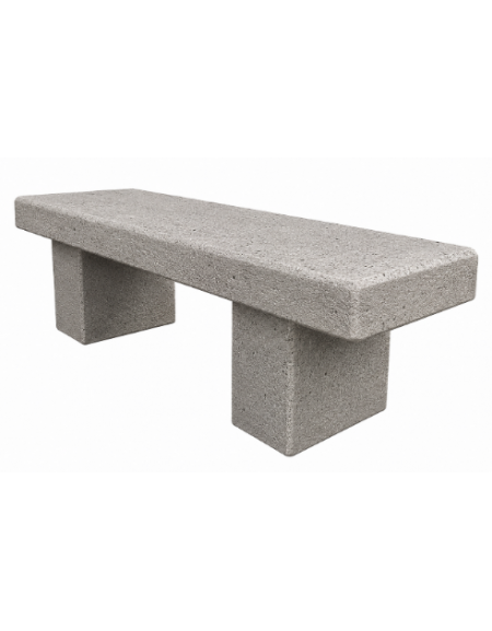 PANCHINA LINEARE PER ARREDO URBANO IN CEMENTO CALCESTRUZZO COLORE BIANCO SABBIATO - CM 180x60x45h - Conforme ai CAM