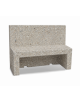 PANCHINA CON SCHIENALE PER ARREDO URBANO IN CEMENTO CALCESTRUZZO COLORE GRIGIO SABBIATO - CM 170x50x100h